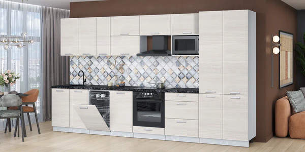 Кухонный гарнитур Интерлиния Мила Лайт 3.7-ПМ4 