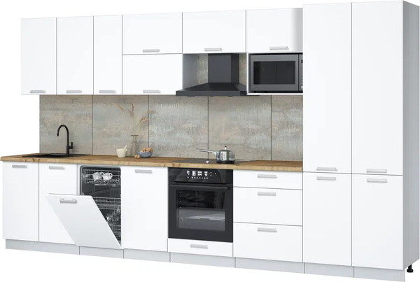 Кухонный гарнитур Интерлиния Мила Лайт 3.7-ПМ4  - фото