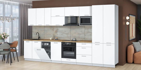 Кухонный гарнитур Интерлиния Мила Лайт 3.7-ПМ4 