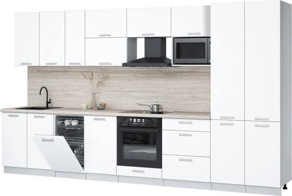 Кухонный гарнитур Интерлиния Мила Лайт 3.7-ПМ4  - фото