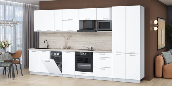 Кухонный гарнитур Интерлиния Мила Лайт 3.7-ПМ4 