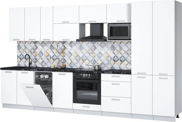 Кухонный гарнитур Интерлиния Мила Лайт 3.7-ПМ4  - фото