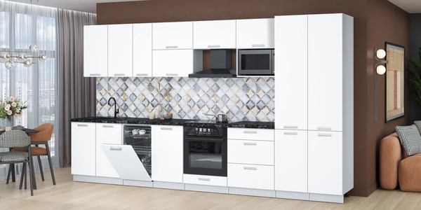 Кухонный гарнитур Интерлиния Мила Лайт 3.7-ПМ4 