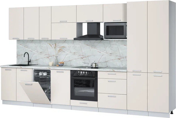 Кухонный гарнитур Интерлиния Мила Лайт 3.7-ПМ4  - фото