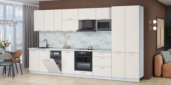 Кухонный гарнитур Интерлиния Мила Лайт 3.7-ПМ4 