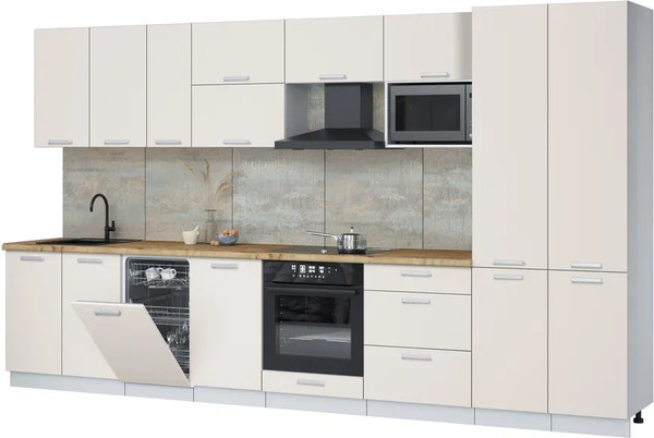 Кухонный гарнитур Интерлиния Мила Лайт 3.7-ПМ4 - фото