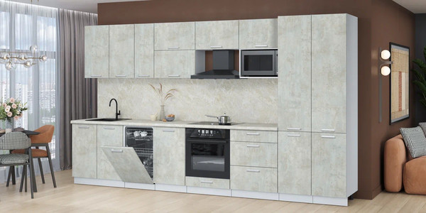 Кухонный гарнитур Интерлиния Мила Лайт 3.7-ПМ4 