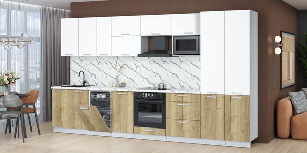 Кухонный гарнитур Интерлиния Мила Лайт 3.7-ПМ4 