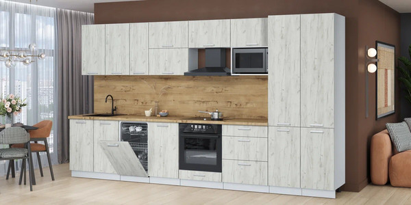 Кухонный гарнитур Интерлиния Мила Лайт 3.7-ПМ4 