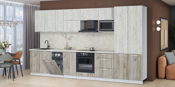 Кухонный гарнитур Интерлиния Мила Лайт 3.7-ПМ4 