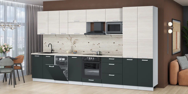 Кухонный гарнитур Интерлиния Мила Лайт 3.7-ПМ4 