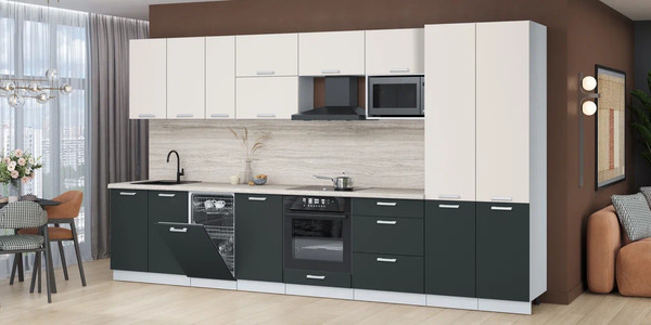 Кухонный гарнитур Интерлиния Мила Лайт 3.7-ПМ4 