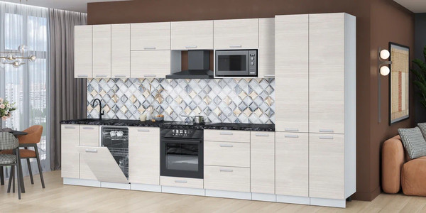 Кухонный гарнитур Интерлиния Мила Лайт 3.8-ПМ4 