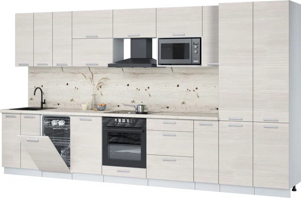 Кухонный гарнитур Интерлиния Мила Лайт 3.8-ПМ4  - фото