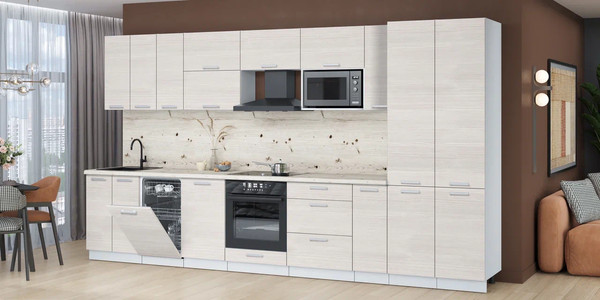 Кухонный гарнитур Интерлиния Мила Лайт 3.8-ПМ4 