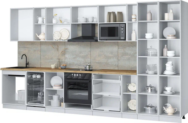 Кухонный гарнитур Интерлиния Мила Лайт 3.8-ПМ4 