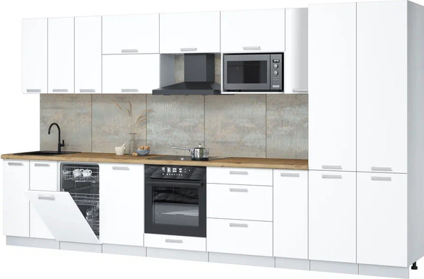 Кухонный гарнитур Интерлиния Мила Лайт 3.8-ПМ4  - фото