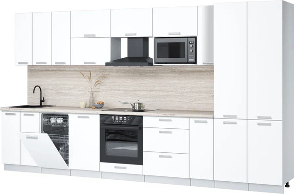 Кухонный гарнитур Интерлиния Мила Лайт 3.8-ПМ4  - фото