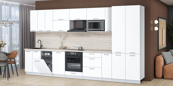 Кухонный гарнитур Интерлиния Мила Лайт 3.8-ПМ4 