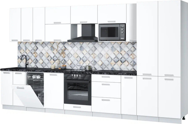 Кухонный гарнитур Интерлиния Мила Лайт 3.8-ПМ4  - фото