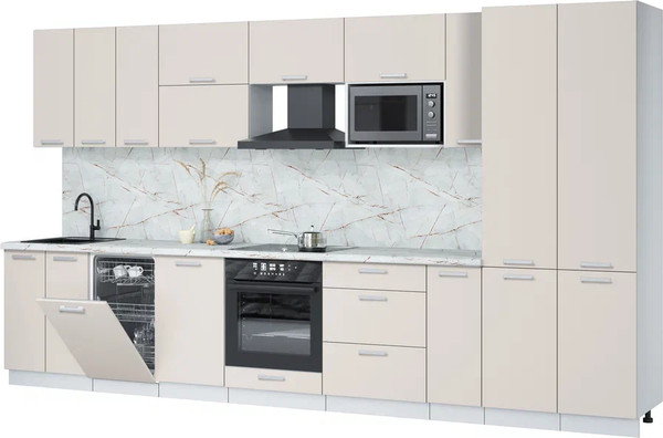 Кухонный гарнитур Интерлиния Мила Лайт 3.8-ПМ4  - фото