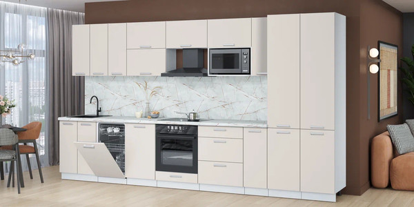 Кухонный гарнитур Интерлиния Мила Лайт 3.8-ПМ4 