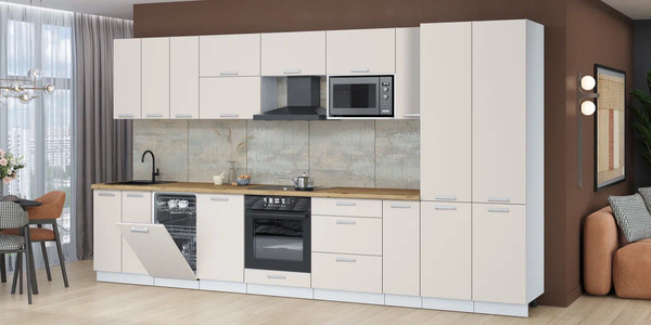 Кухонный гарнитур Интерлиния Мила Лайт 3.8-ПМ4 