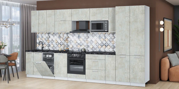 Кухонный гарнитур Интерлиния Мила Лайт 3.8-ПМ4 