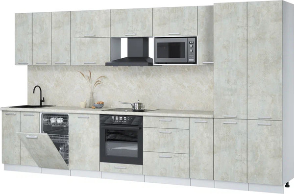 Кухонный гарнитур Интерлиния Мила Лайт 3.8-ПМ4  - фото