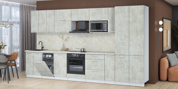 Кухонный гарнитур Интерлиния Мила Лайт 3.8-ПМ4 