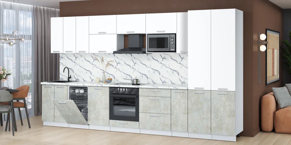 Кухонный гарнитур Интерлиния Мила Лайт 3.8-ПМ4