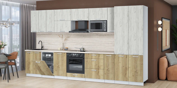 Кухонный гарнитур Интерлиния Мила Лайт 3.8-ПМ4 