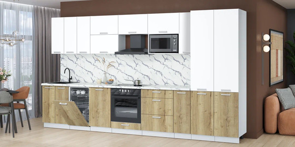 Кухонный гарнитур Интерлиния Мила Лайт 3.8-ПМ4 