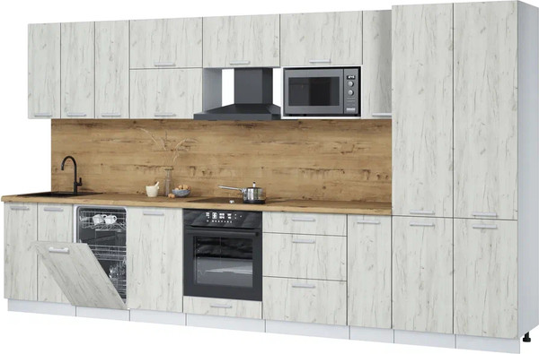 Кухонный гарнитур Интерлиния Мила Лайт 3.8-ПМ4  - фото