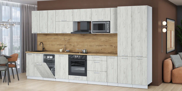 Кухонный гарнитур Интерлиния Мила Лайт 3.8-ПМ4 