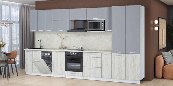 Кухонный гарнитур Интерлиния Мила Лайт 3.8-ПМ4 