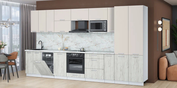 Кухонный гарнитур Интерлиния Мила Лайт 3.8-ПМ4 