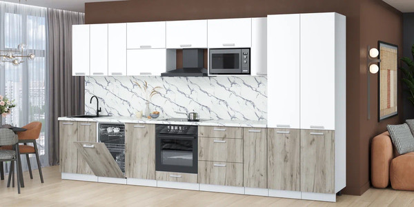 Кухонный гарнитур Интерлиния Мила Лайт 3.8-ПМ4 