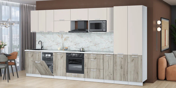 Кухонный гарнитур Интерлиния Мила Лайт 3.8-ПМ4 