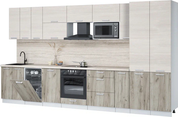 Кухонный гарнитур Интерлиния Мила Лайт 3.8-ПМ4  - фото