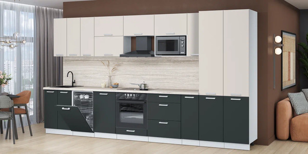 Кухонный гарнитур Интерлиния Мила Лайт 3.8-ПМ4 