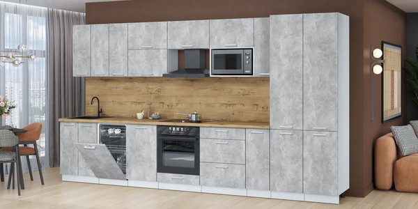 Кухонный гарнитур Интерлиния Мила Лайт 3.8-ПМ4