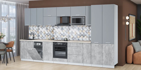 Кухонный гарнитур Интерлиния Мила Лайт 3.8-ПМ4 