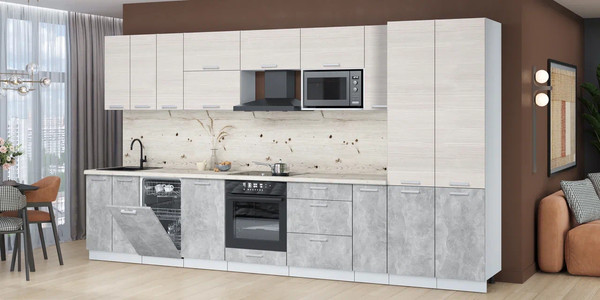 Кухонный гарнитур Интерлиния Мила Лайт 3.8-ПМ4