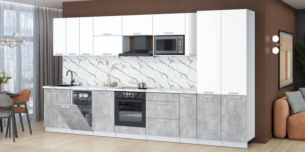 Кухонный гарнитур Интерлиния Мила Лайт 3.8-ПМ4 