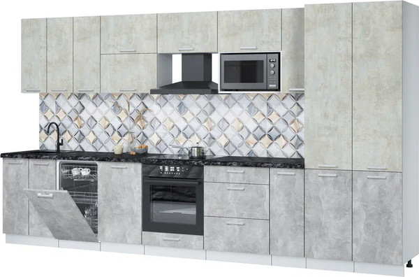 Кухонный гарнитур Интерлиния Мила Лайт 3.8-ПМ4  - фото