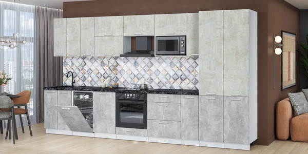 Кухонный гарнитур Интерлиния Мила Лайт 3.8-ПМ4 