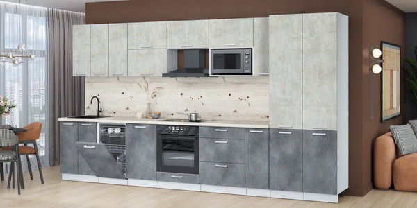 Кухонный гарнитур Интерлиния Мила Лайт 3.8-ПМ4 