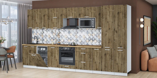 Кухонный гарнитур Интерлиния Мила Лайт 3.8-ПМ4