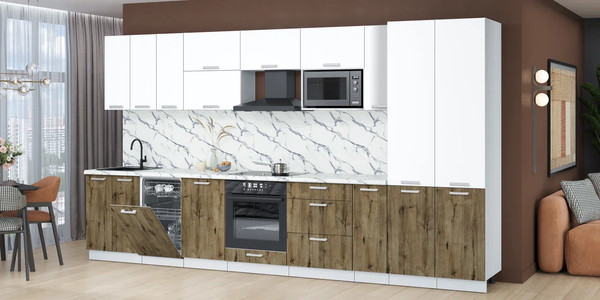 Кухонный гарнитур Интерлиния Мила Лайт 3.8-ПМ4 